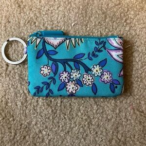 Vera Bradley Lighten Up Zip ID Case - Peacock Garden - very gently used.